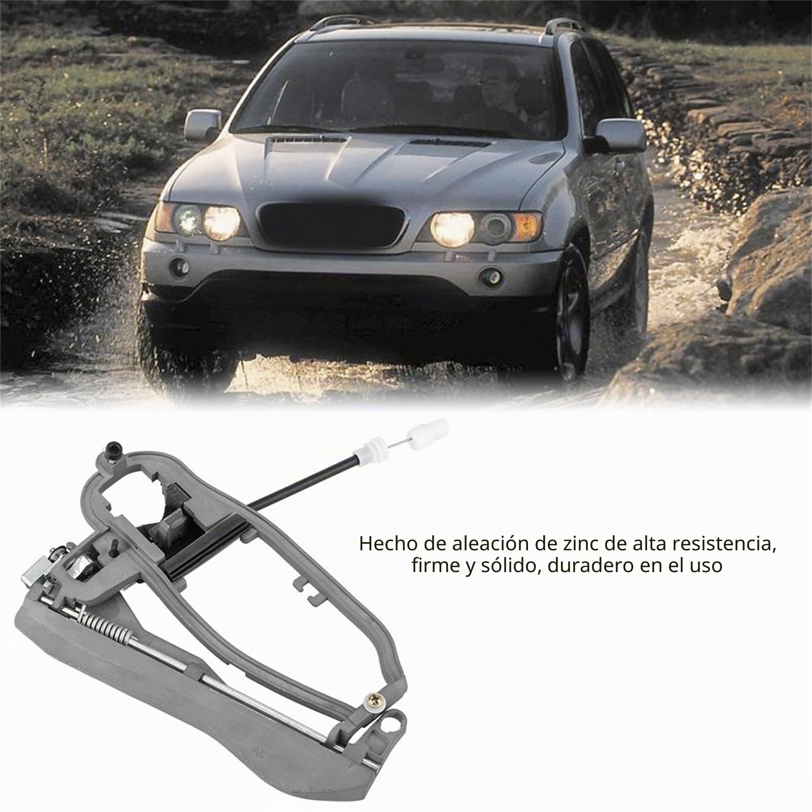 KIMISS Soporte para manija de puerta, para X5 E53 (izquierda trasera) - 51228243635, housing de manija, soporte y bracket, compatible con modelos off road