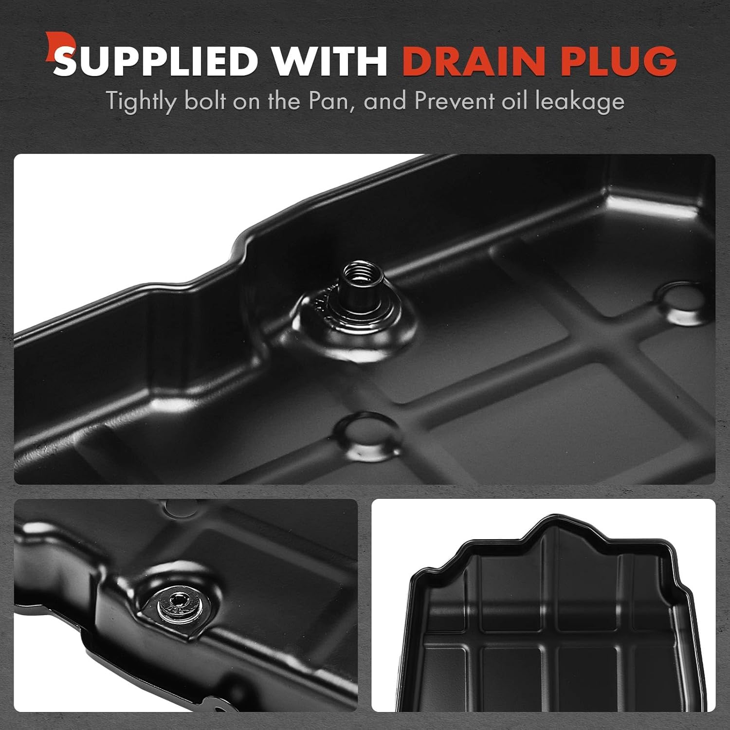 A-Premium Transmission Oil Pan Compatible with Mercedes-Benz C230, C250, C280, C300, C350, E250, E300, E350, E400, E500, E550, GLK250, GLK350, GLE350, GLE400, GLE550, GL320, GL350, GL450, S350, S400