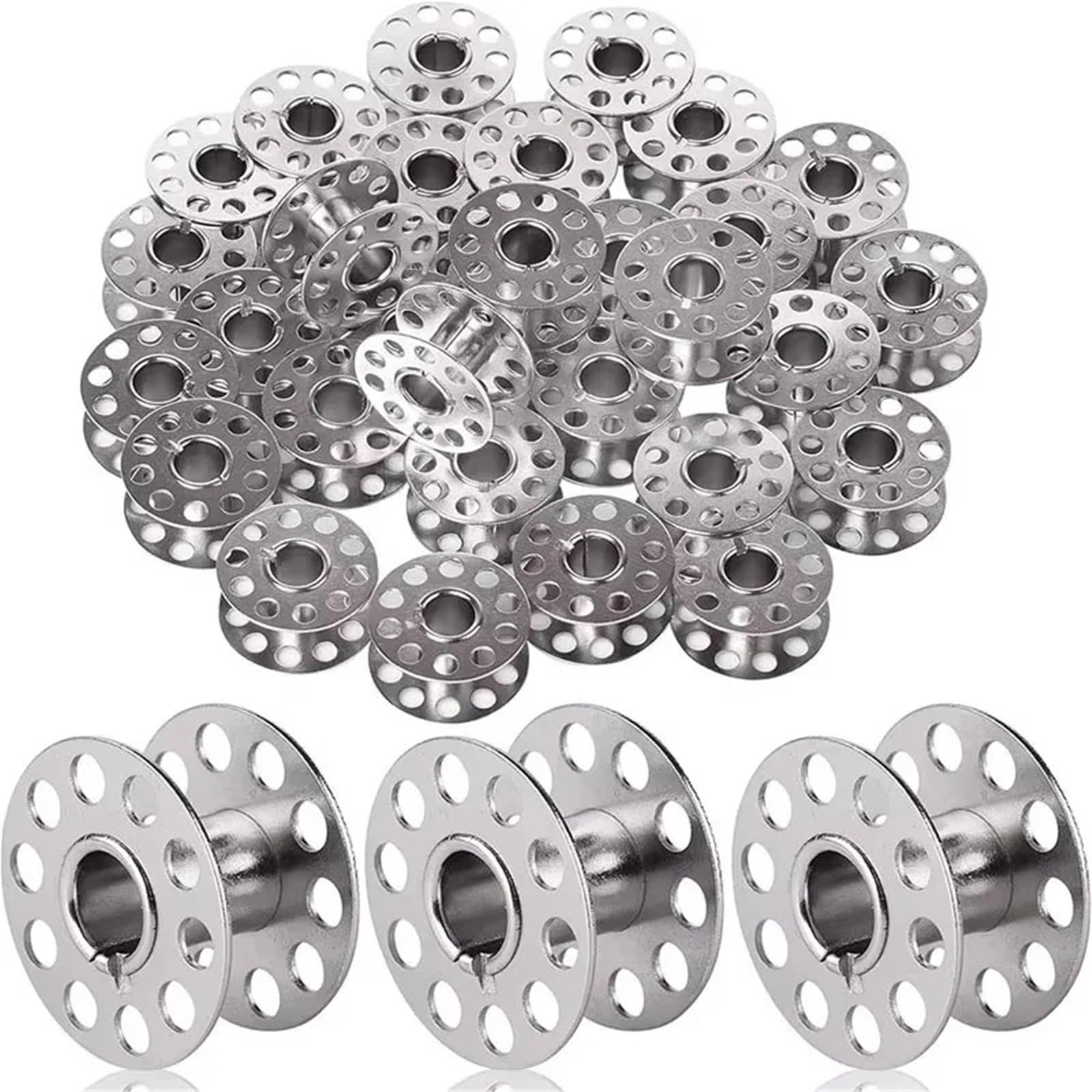 Bobinas para máquina de coser doméstica de acero inoxidable, pack de 200 piezas fijas