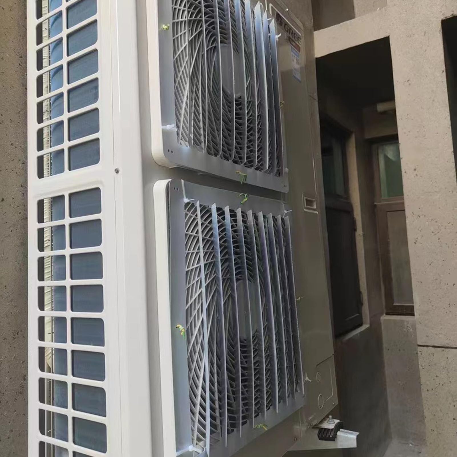 Cubierta protectora para unidad de aire acondicionado al aire libre, impermeable, de acero inoxidable, protección para todo tipo de clima para soplado directo y disipación de calor, cubierta