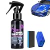 300ml High Protection Fast Nano Ceramic Coating Spray, Prepinfoam 3 in 1 Ceramic Coating Spray, High Gloss Car Scratch Nano Repair Spray, Multi-Functional Car Coat Spray for Car Polish 300ml