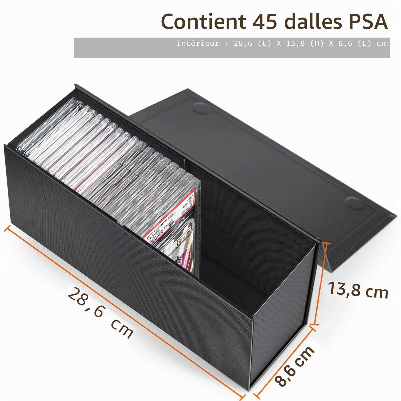 tutata Lot de 2 boîtes de rangement pour cartes graduées PSA