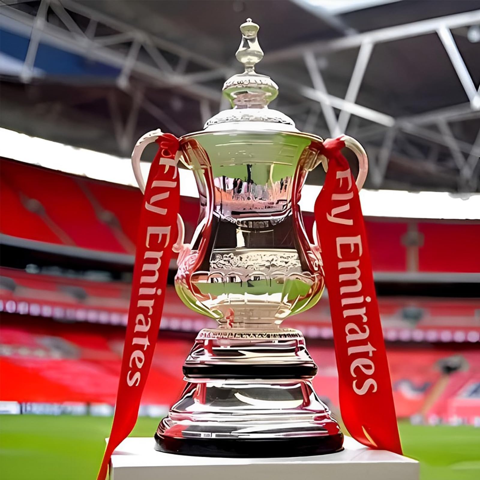 Oggetto da Collezione, Trofeo Fa Cup Replica Trofei della Lega di Calcio Inglese Resine Coppe Premio Regali Oggetti da Collezione Souvenir(32cm)