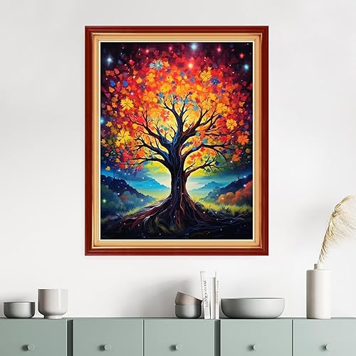 Miniatura 66 de Dimensean Kits de punto de cruz estampados, gama completa de patrones de bordado, kits de iniciación para principiantes, adultos o niños, kits