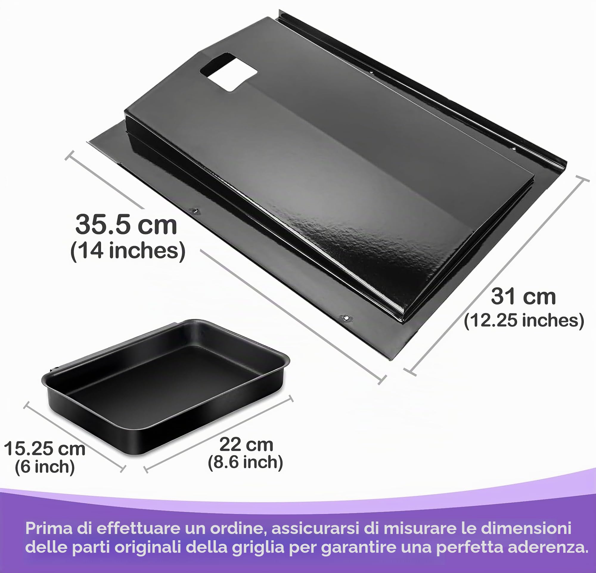 69803 - Vassoio per grasso Weber Spirit E-210, serie Spirit 200 con manopole di controllo anteriori, ricambio per Weber 69803. 35,6 cm L x 31 cm W x 5,5 cm H