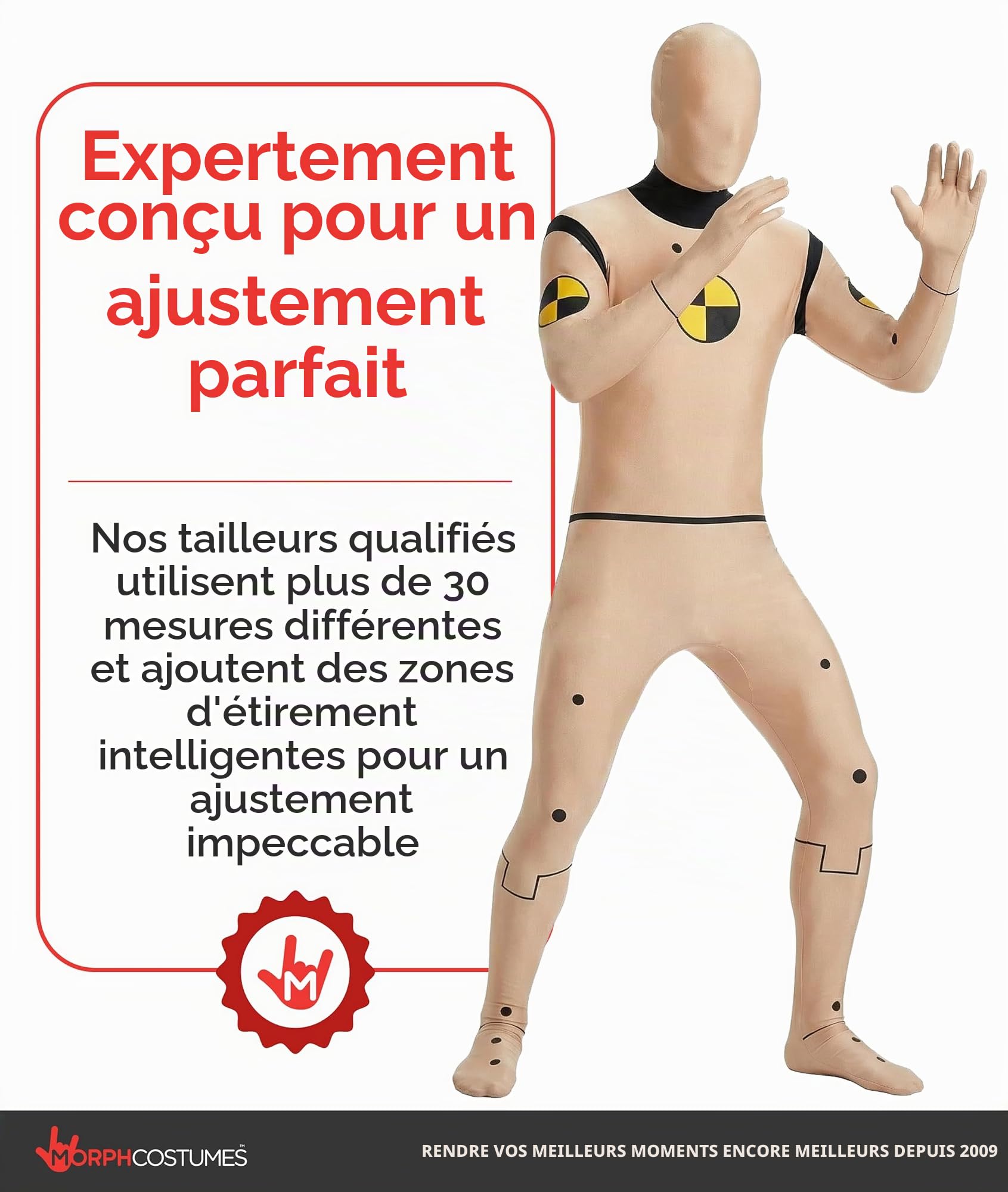 Morphsuits | Combinaison Intégrale Marron avec Cagoule, Look Humoristique, Parfait pour Halloween, Idéal pour le Cosplay
