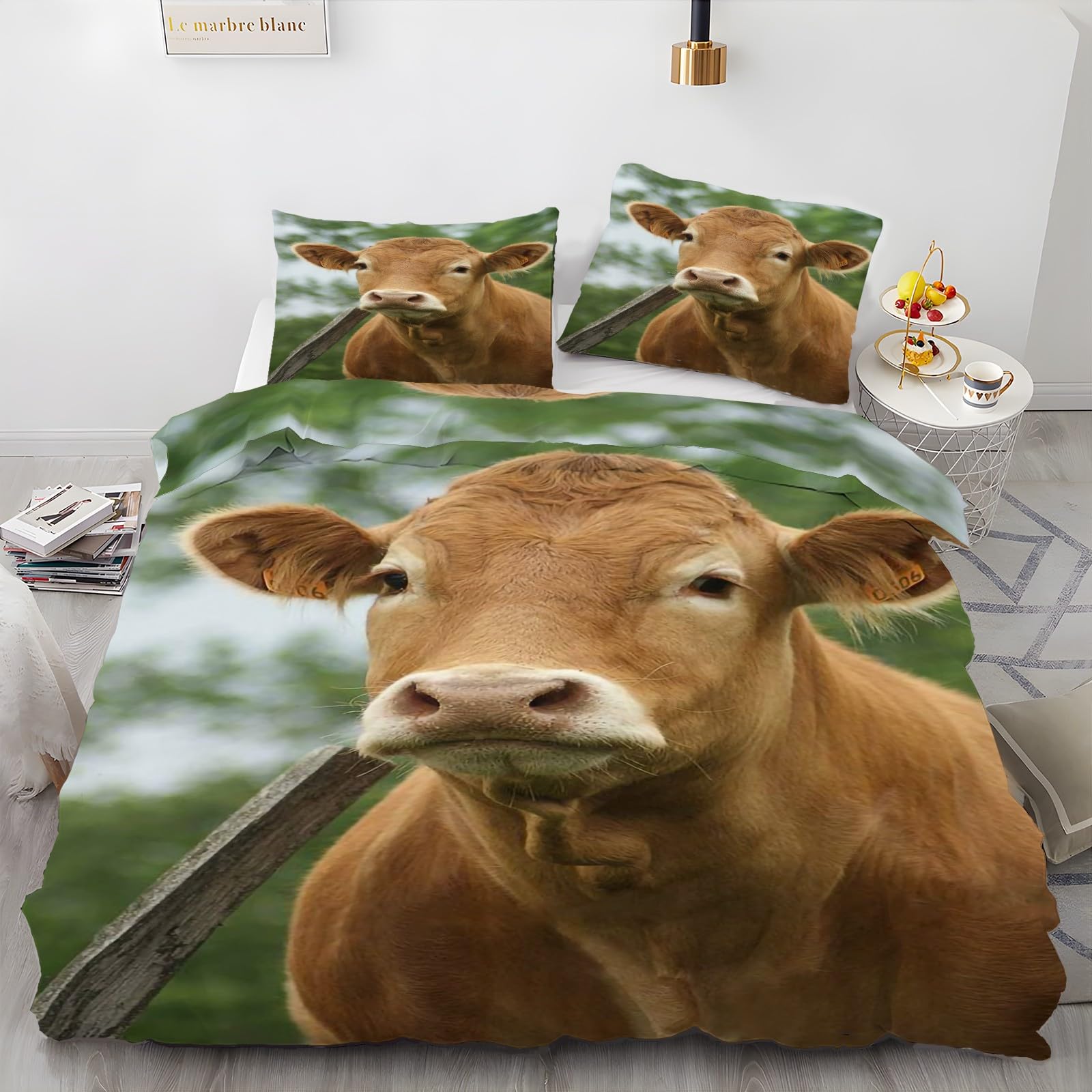 Parure de Lit 2 Personnes Bœuf Sauvage pour une Chambre Nature