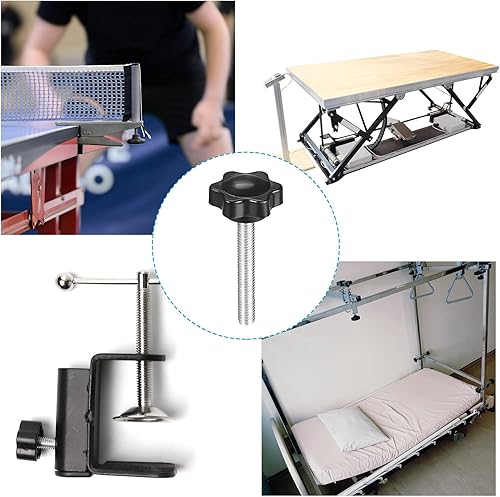 Miniatura 4 de METALLIXITY Pomos de tornillo de mango de sujeción (M6x50mm) 10 unidades, agarre de metal en forma de estrella - para construcción de viviendas,