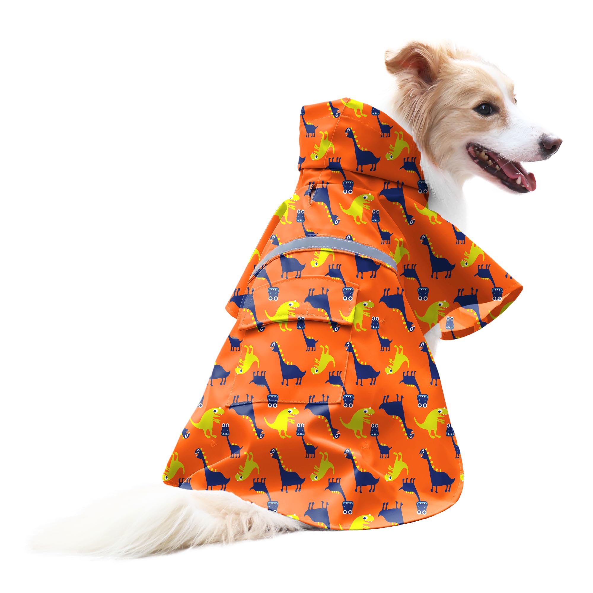 Manteau de pluie pour chien grande taille NACOCO XXXL imperméable dinosaure orange
