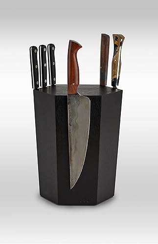 El 360KB (negro) magnético, giratorio, hecho a mano, miembro más corto de la familia 360 Knife Block