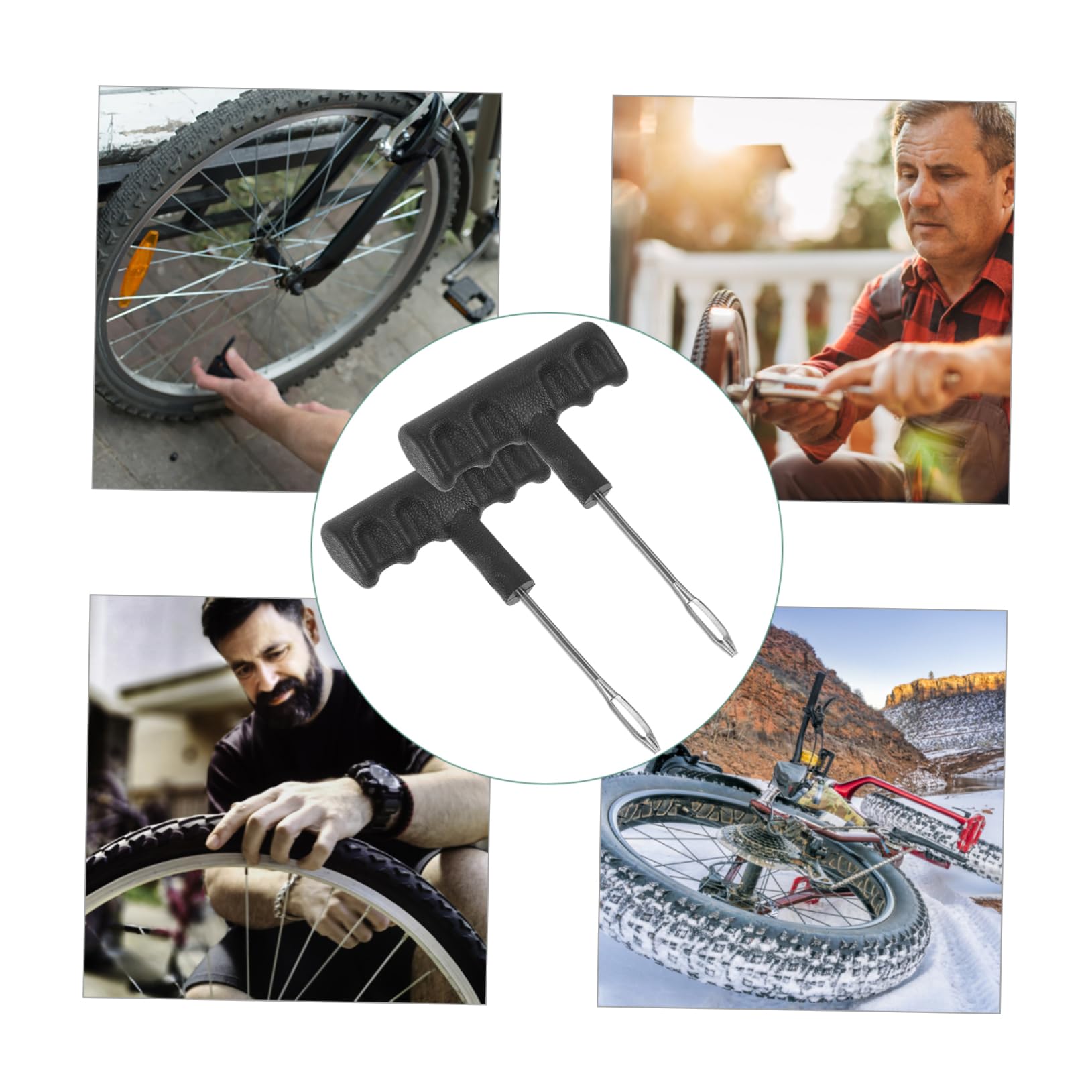 MAGICLULU 5 Sätze Teiliges Reifenreparaturwerkzeug Pannenset Für Auto Motorrad Und Lkw Robustes Leicht Und Tragbar Für Reifentypen Geeignet 2 Stück * 5