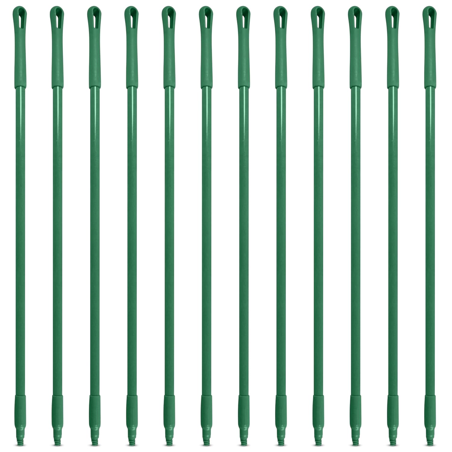 SPARTA 41225EC09 Fiberglass Broom Handle, Mop Handle, Replacement Handle With Acme Threaded Tip For Commercial Cleaning, 48 Inches, Green
