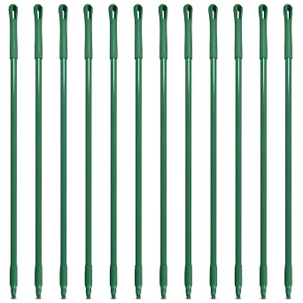 SPARTA 41225EC09 Fiberglass Broom Handle, Mop Handle, Replacement Handle With Acme Threaded Tip For Commercial Cleaning, 48 Inches, Green, Pack of 12