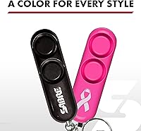 Vista 6 de SABRE Alarma personal con llavero, alarma de 120 dB, audible hasta 1,280 pies (1,279.5 ft), operación simple, reutilizable, negro