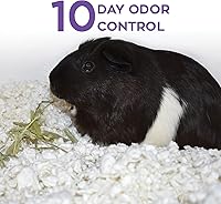 Vista 4 de Carefresh - Ropa de cama para mascotas pequeñas de papel natural blanco 99% libre de polvo con control de olores, 10L, blanco