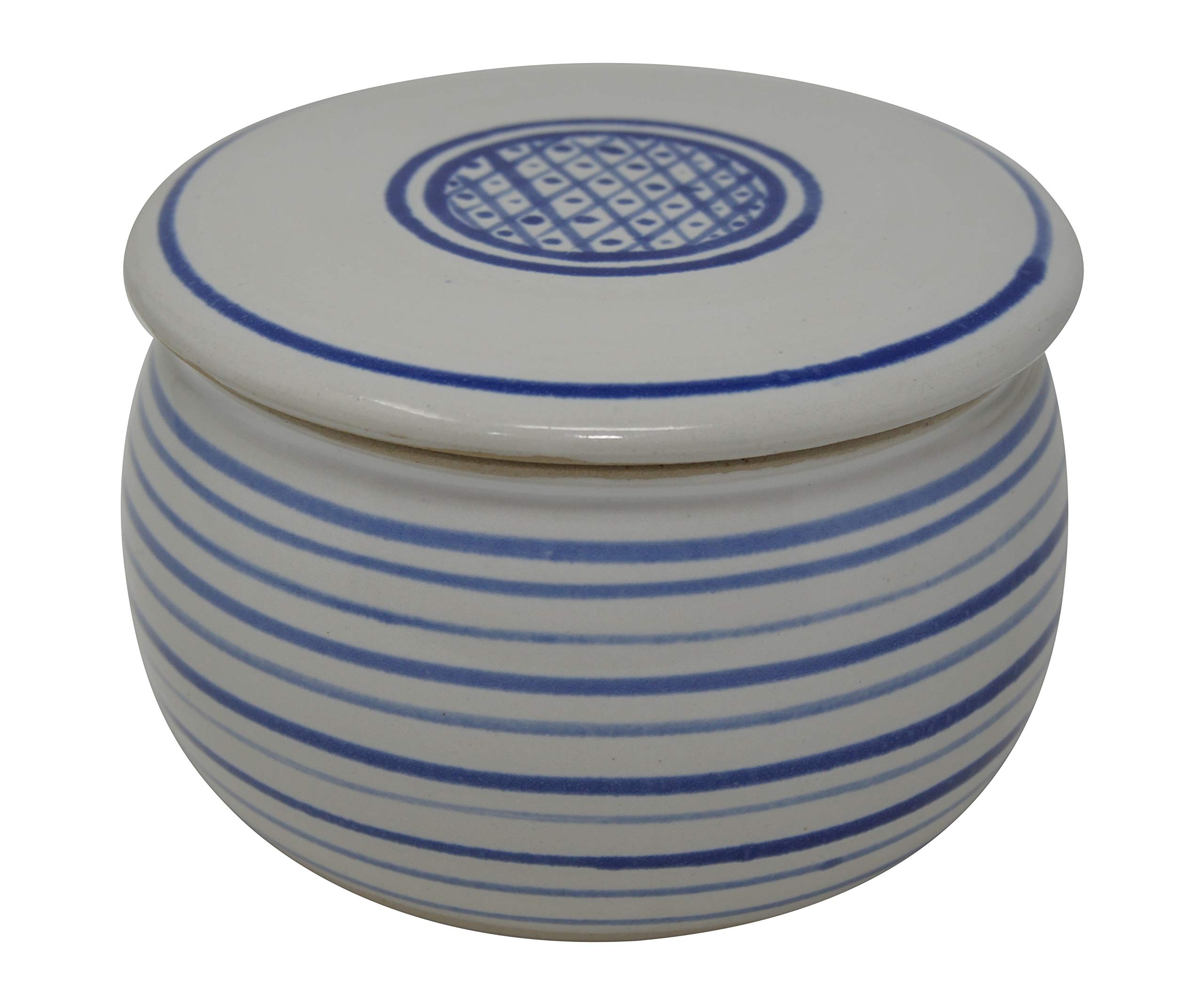 Original Französische Butterdose Aus Keramik – Wassergekühlt, Für Streichfähige Butter, Ca. 125 G, Handgefertigt