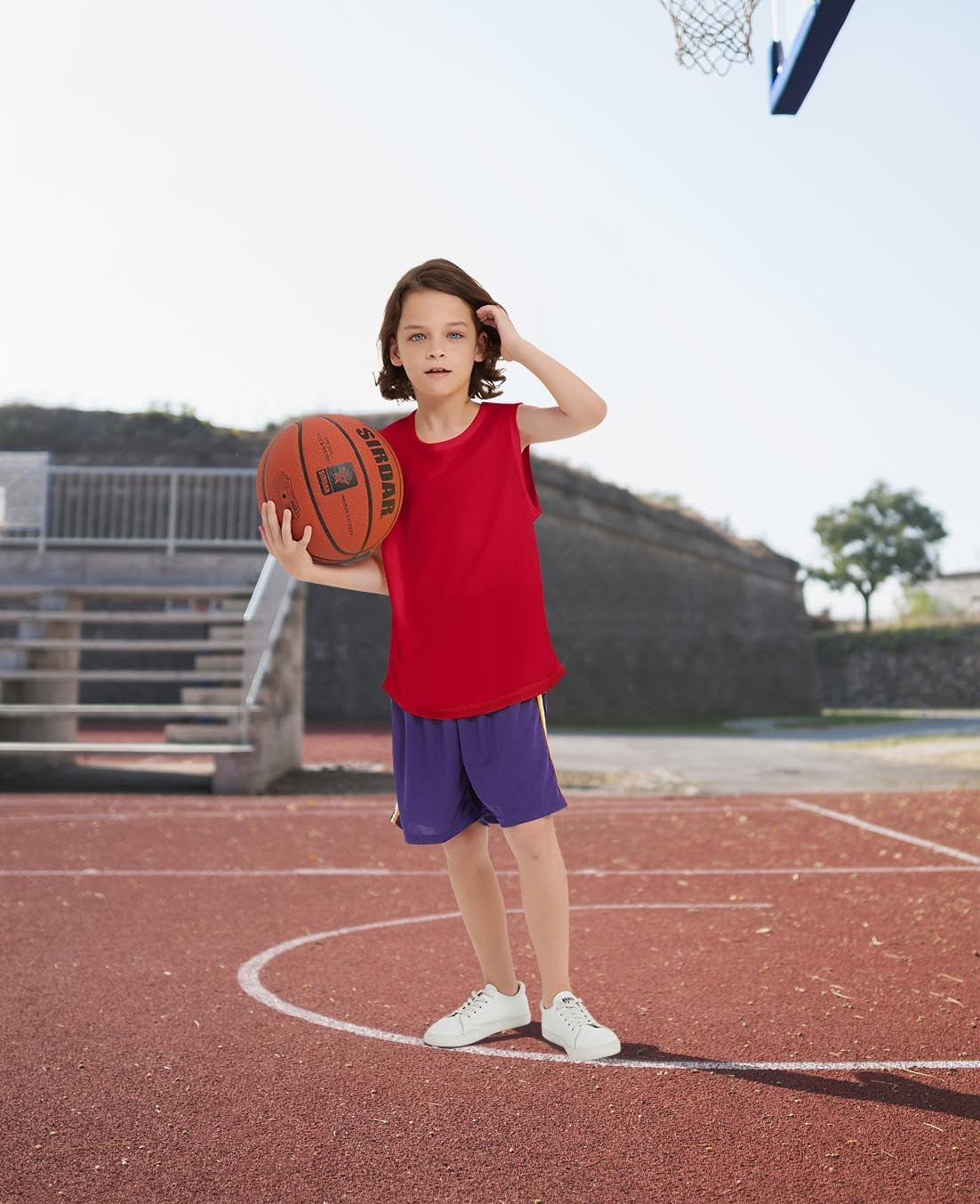 4 Pack Boys/Kids/Teens Quick Dry Tank Tops Mesh Moisture Wicking Athletic Performance Sleeveless Shirts(Age 4-18Y) - Image 5