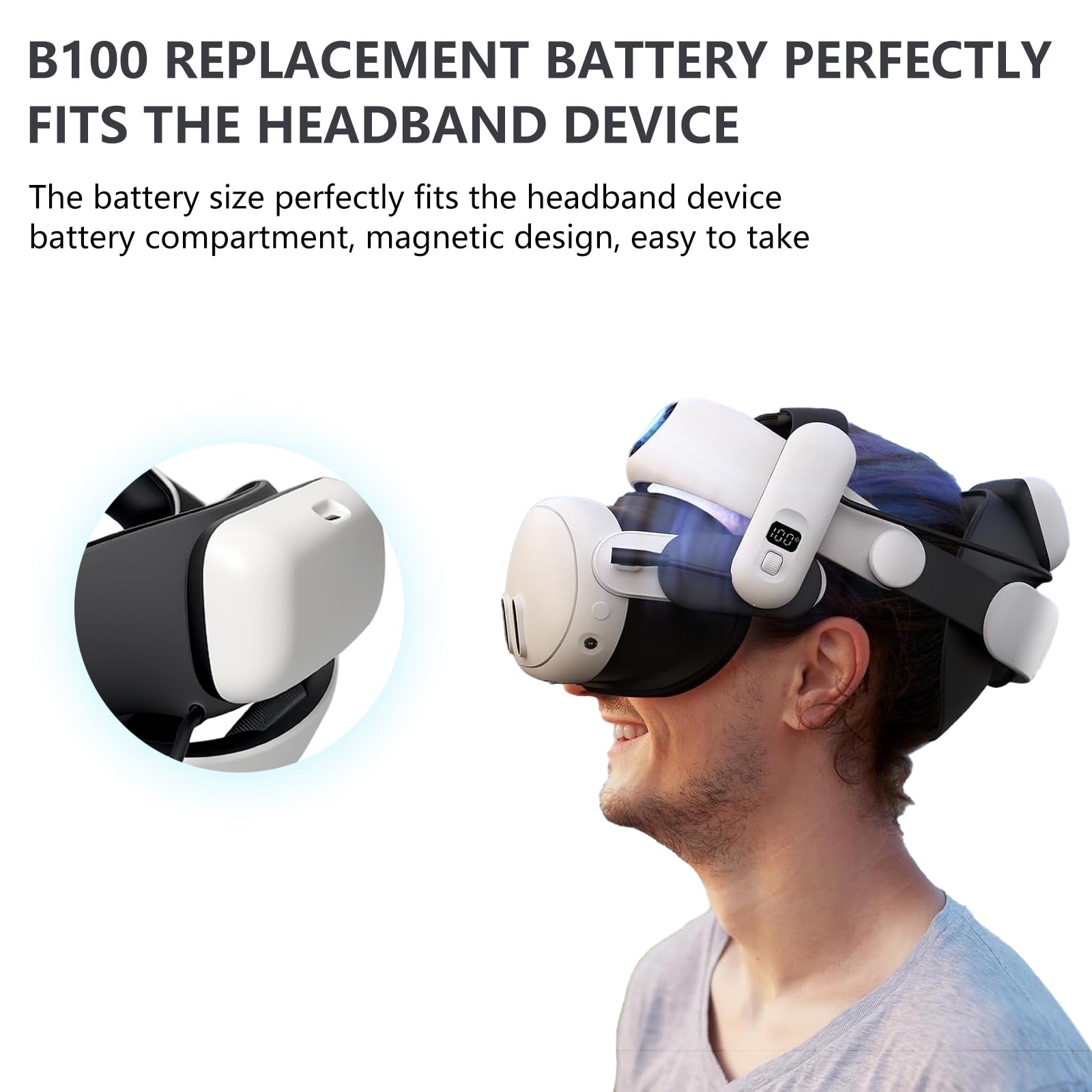 Amazon.com: 10000mAh Battery Replace For BOBOVR B100 Battery For