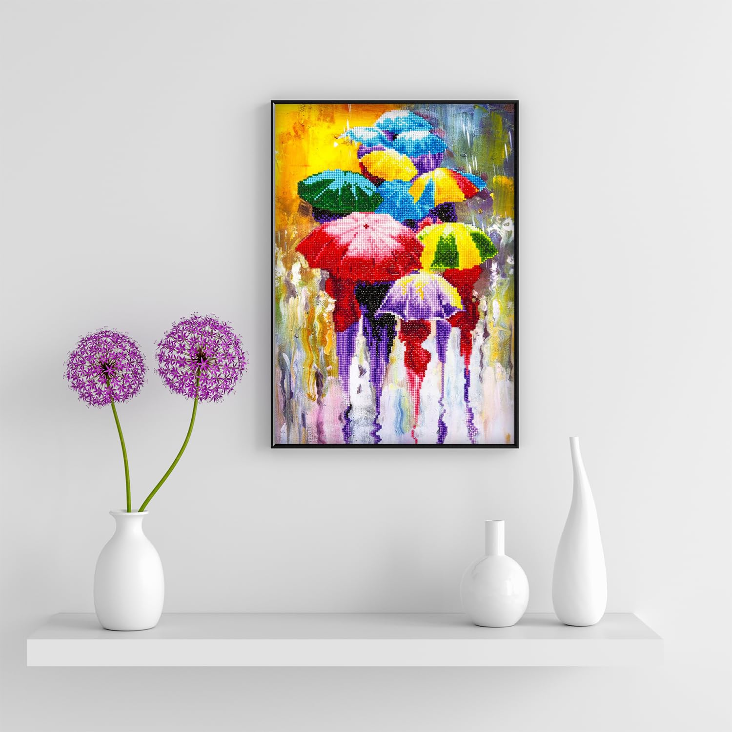 Amazon.com: DIAMOND ART BY LEISURE ARTS Rainy Day Painting Kit
