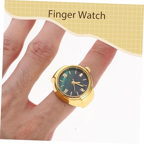 Miniatura 8 de 3 relojes de anillo redondo, mini relojes decorativos con números romanos, diseño ligero único para mujeres, regalo para cumpleaños y ocasiones
