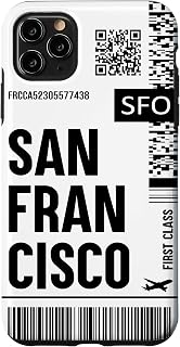 iPhone 11 Pro Max San Francisco Flight Ticket Boarding Pass Airplane Travel Case