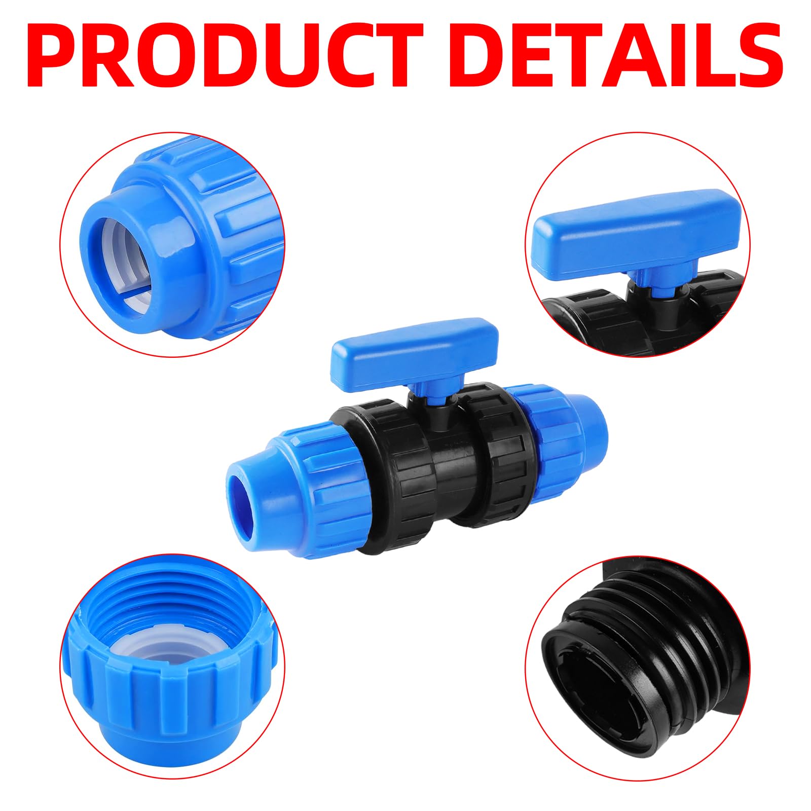 Cosiki Raccord De Tuyau D'eau 25 Mm | Lot De 4 Connecteurs Droits PE | Pour Tuyaux PPR, PE, PVC | 25mm à 25mm
