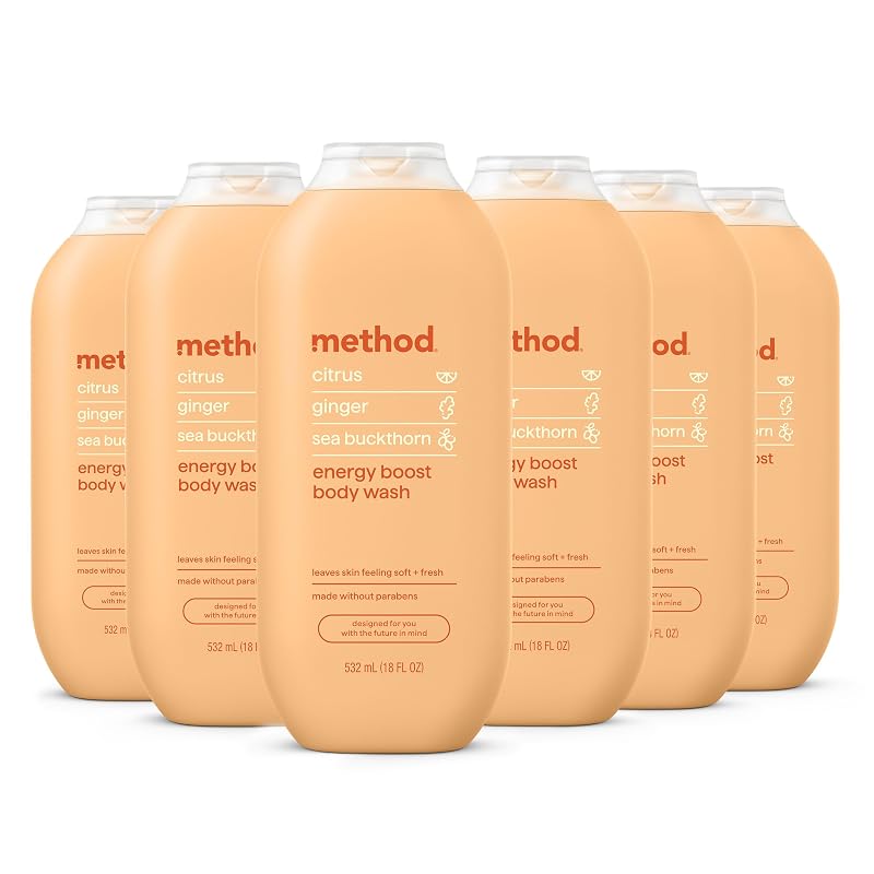 Sabonete líquido corporal Method Energy Boost, 6 unidades de 530 mL