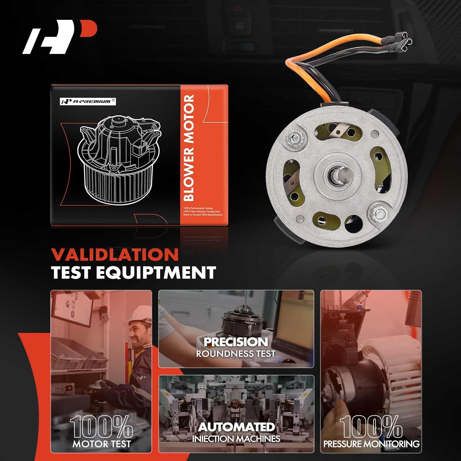 A-Premium Front HVAC Heater Blower Motor Compatible with Kenworth C500, K100, T170, T270, T300, T370, T450, T600A, T660, T800, T880, W900, 320, 387