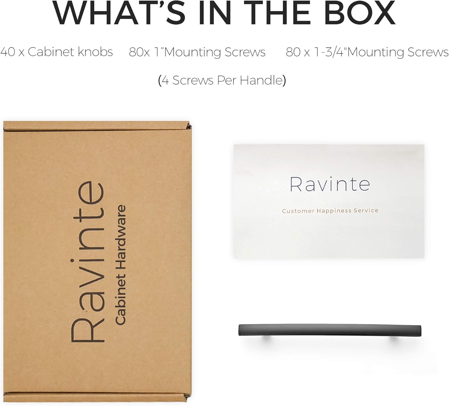 Ravinte 40 Pack | 7-1/4'' Curved Cabinet Pulls Matte Black Kitchen Drawer Pulls Arch Cabinet Handles 7.25”Length, 5” Hole Center