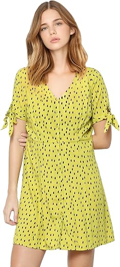 ONLY Women's Green & Black Shirt Dress