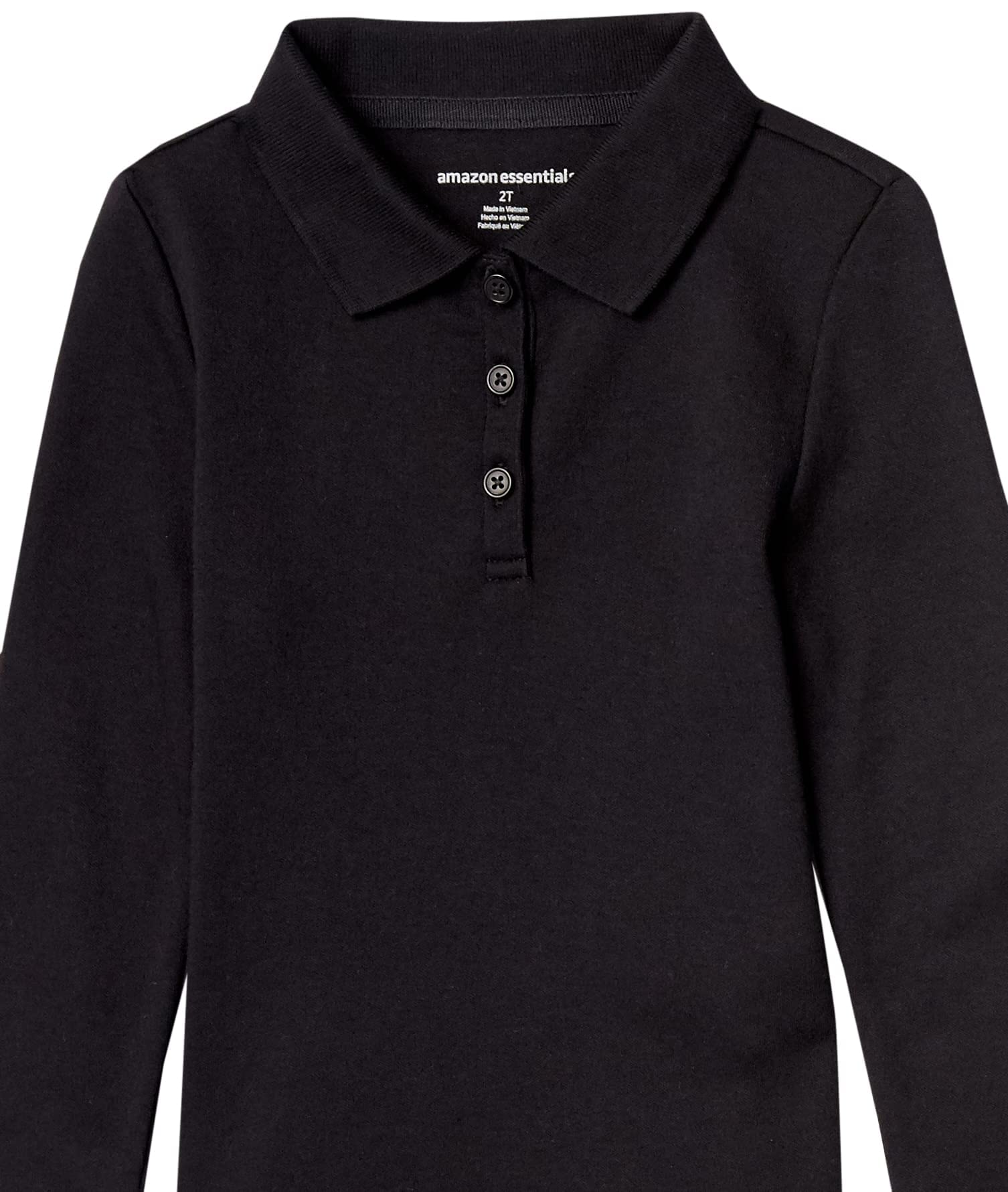 Amazon Essentials Polo in Tessuto Interlock a Maniche Lunghe Bambine e Ragazze, Confezioni Multiple