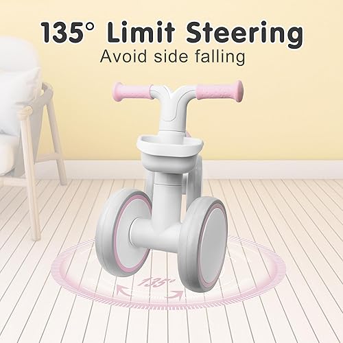 Miniatura 6 de HUMBLE-BEE Bicicleta de equilibrio para bebés de 10 a 24 meses, linda bicicleta para niños y niñas, regalos para niños y niñas de 1 año