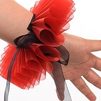 Vista 21 de GRACEART Elizabethan Dickens Ruff Cuello Payaso Collar Elizabeth Muñeca Ruffs Ruffle Cuff Bandas A-collar blanco(1 pieza)