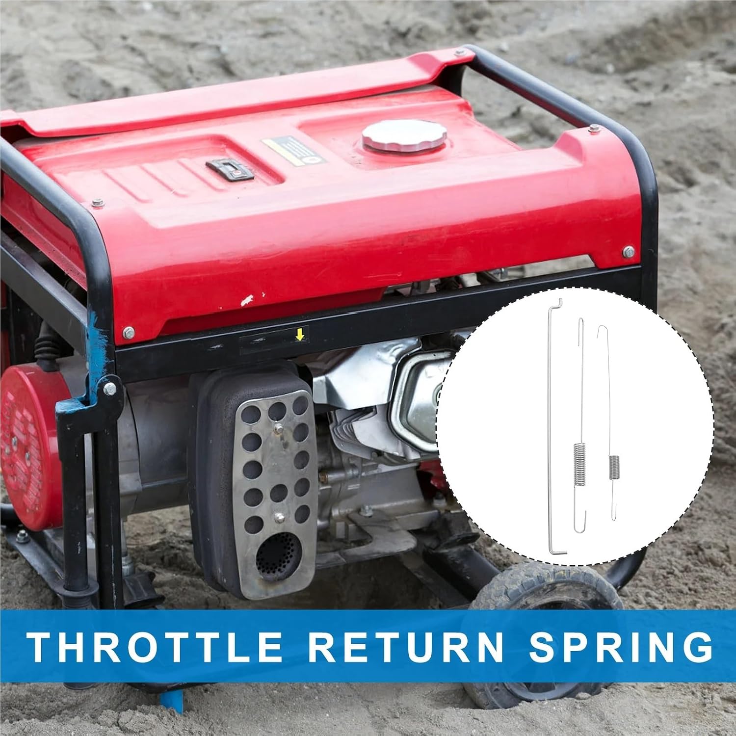 Throttle Return Spring 2 Set Governor Throttle Return Spring Kit, Link Rod for Smooth Operation