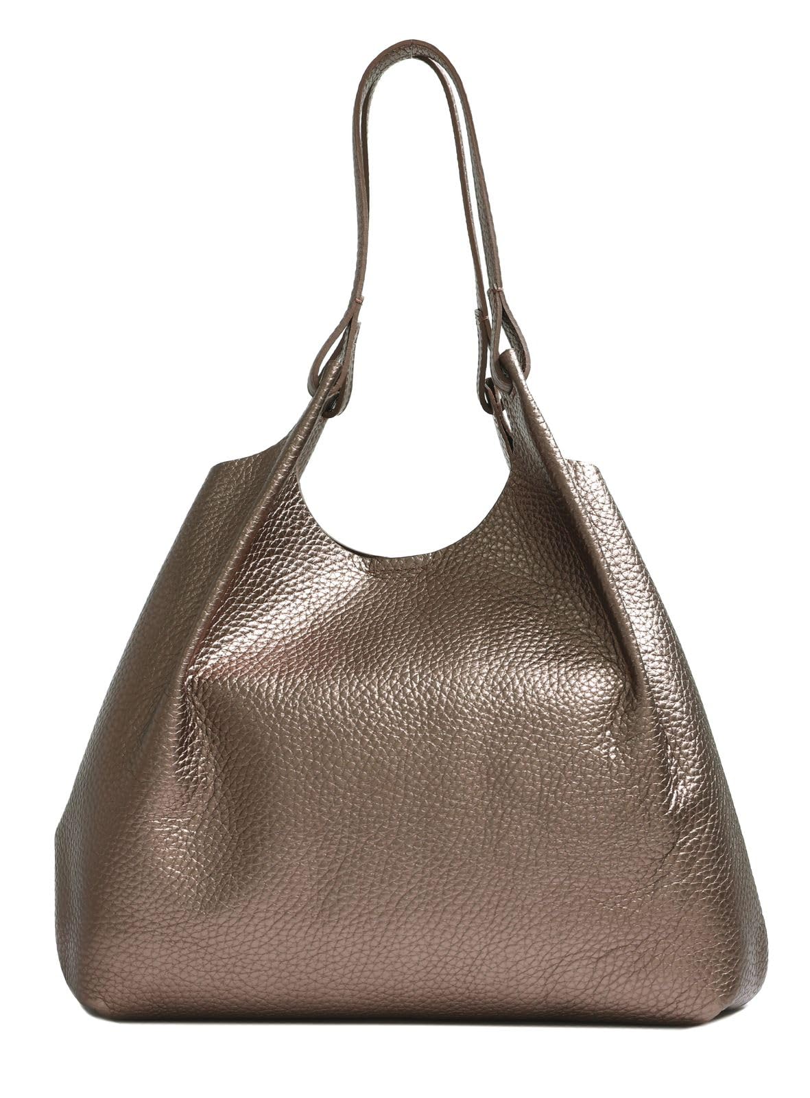 Gianni CHIARINI Pelle borsa shopper borsa a tracolla Dua Shopping Bag Moon bronzo