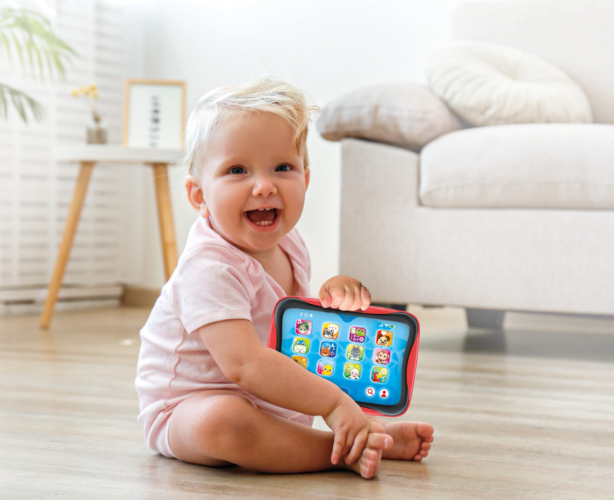 Clementoni Baby Baby Tablet, Gioco Interattivo con Luci e Suoni, Bambini 12-36 Mesi, Insegna Numeri, Lettere, Animali e Colori, Stimola Il Gioco Imitativo, Lingua Italiana, 17496