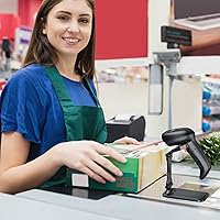 Vista 8 de Symcode Soporte universal para escáner de código de barras manos libres, lector de código de barras, soporte de cuna, ángulo base y cabeza ajustable