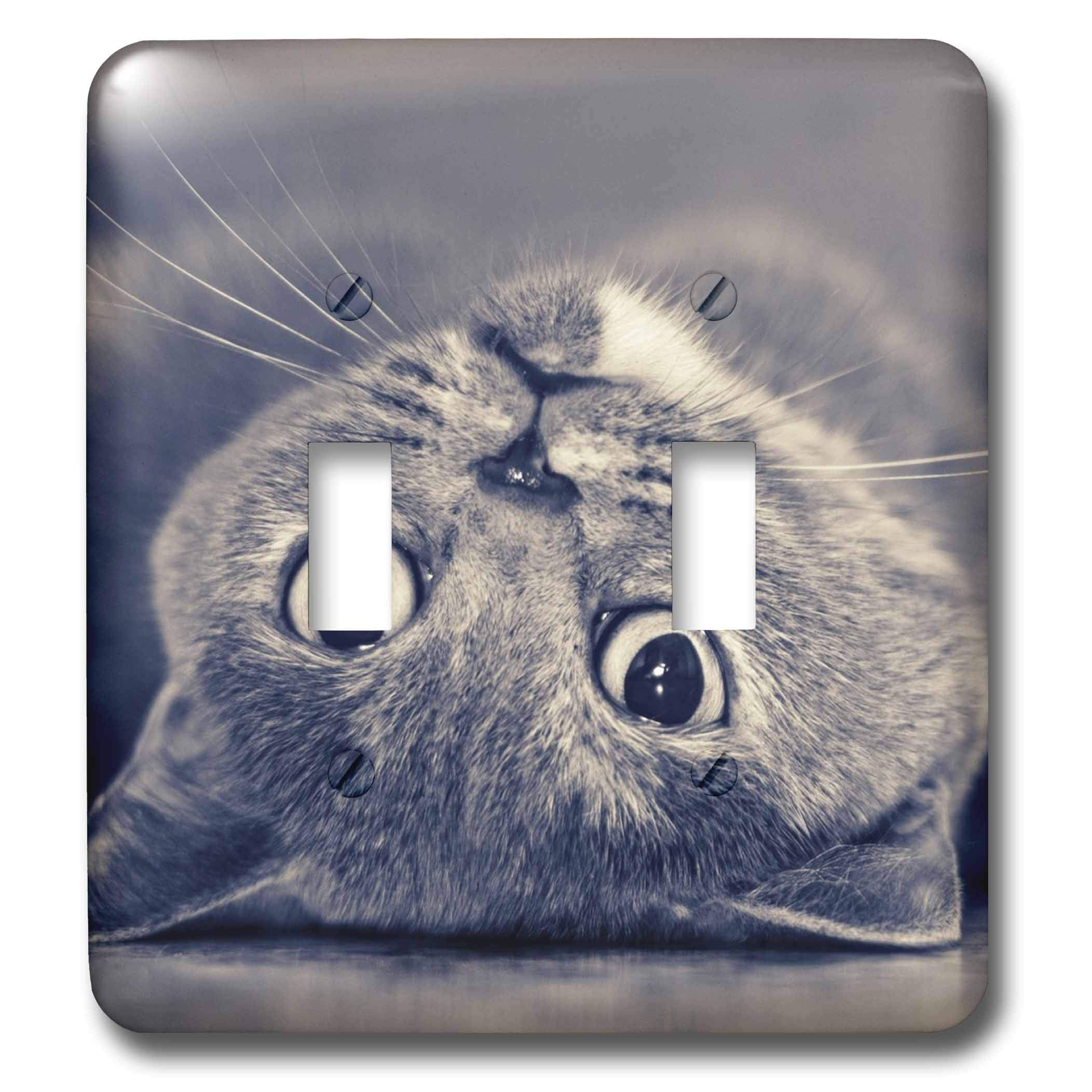 Interrupteur chat double bascule 3dRose finition soignée