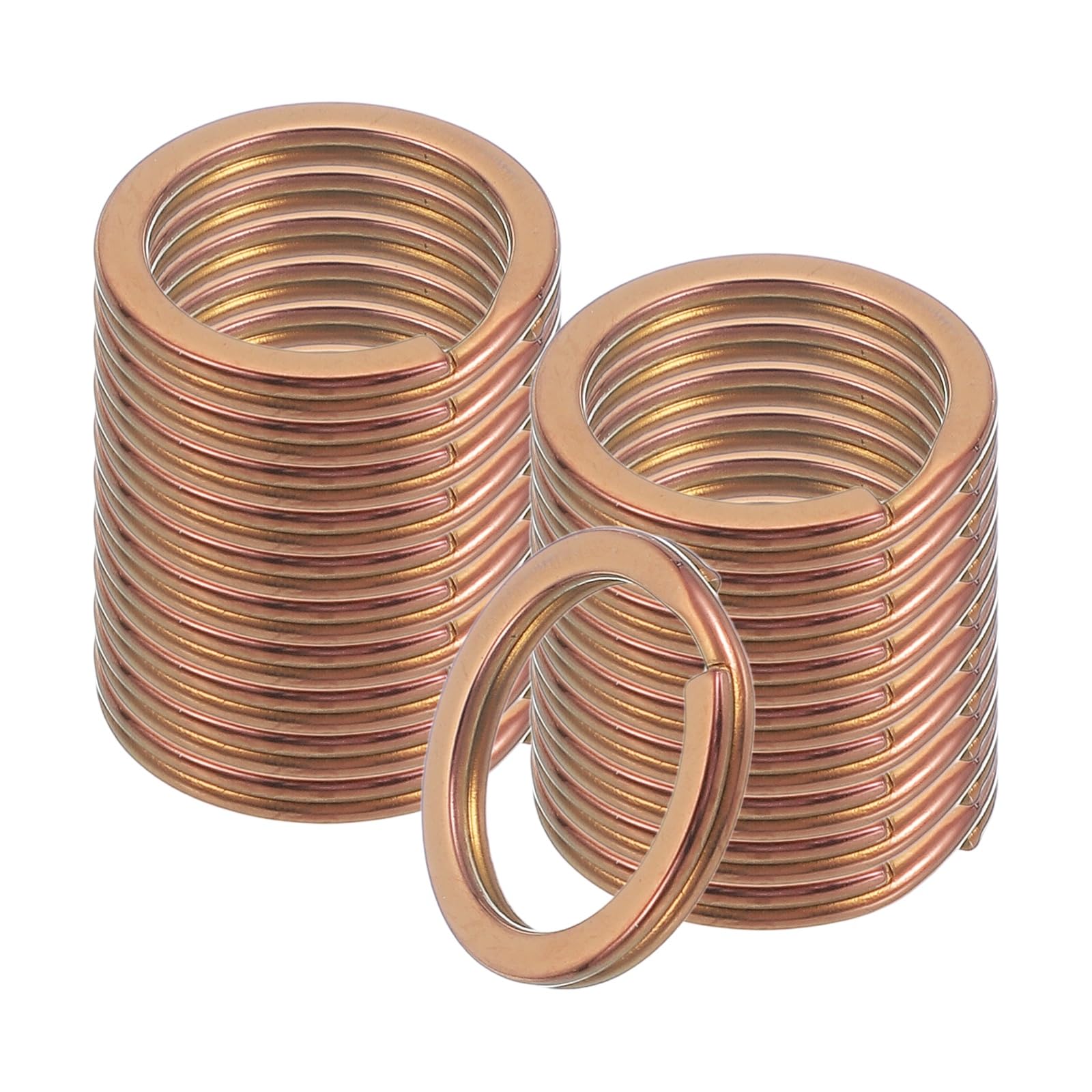 Llaveros divididos de 20 mm planos redondos para cordón de manualidades y etiquetas