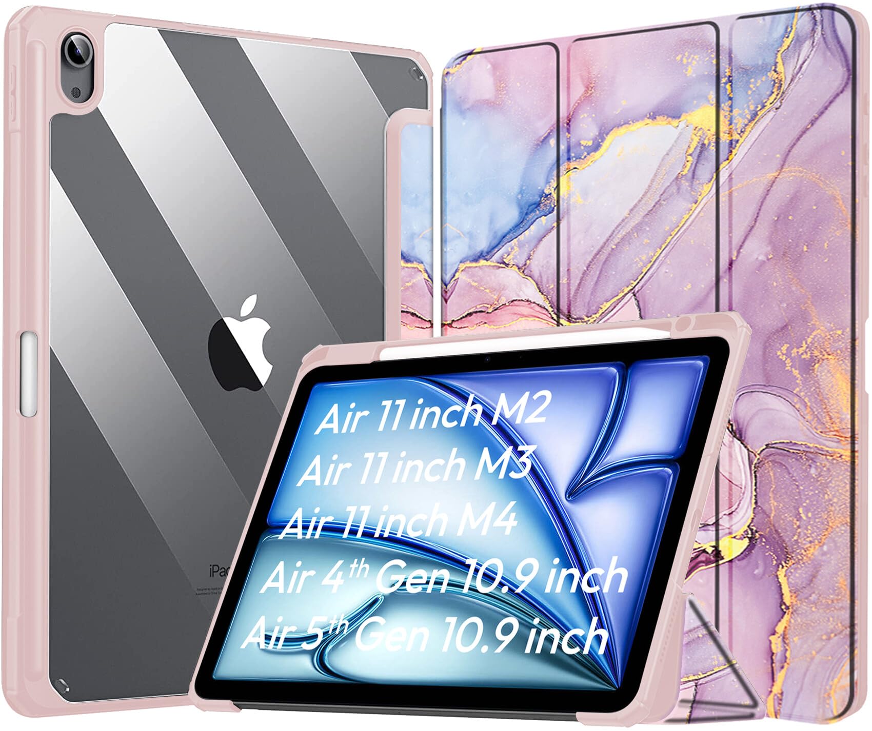Robustrion Case Cover for iPad Air 11 Inch Cover M4 / M3 / M2 / iPad Air 5th Generation/Air 4th Gen Hybrid Case with [Pencil Holder] for iPad Air 11 inch M4 / M3 / M2 / Air 4th 5th Gen - Lavender — Amazon image 10
