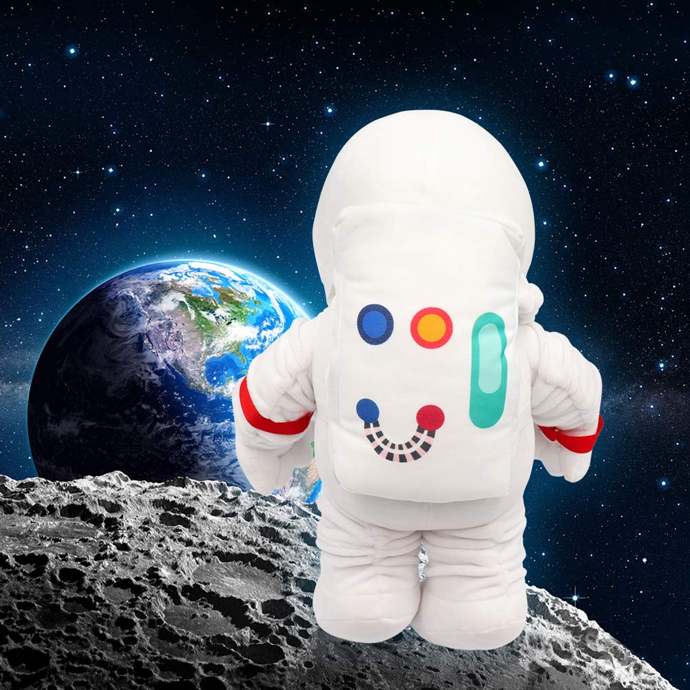 Fortuning's JDS Astronauta, peluche astronauta, cuscino morbido, giocattolo kawaii, peluche Huggable, giocattolo per la stanza, bianco, 12,9 pollici