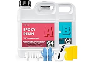NASUBI Epoxy Resin 1 Gallon Kit, Ultra Crystal Clear Epoxy Resin for...