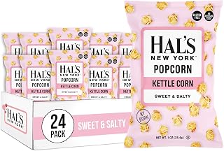 Kettle Cooked Potato Chips, Gluten Free (Sweet & Salty Popcorn, 1 oz Bag (Pack of 24))