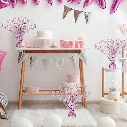 Miniatura 81 de Crowye 6 piezas de centro de mesa de aluminio metálico en aerosol para fiesta de Halloween, decoración de mesa de otoño con estrellas