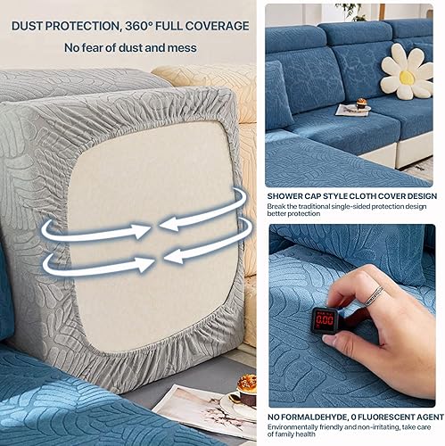 Miniatura 4 de Disayu NolanInterior Magic - Funda de sofá mágica 2024, resistente al desgaste, universal, en forma de L, fundas de cojín elásticas para sofá