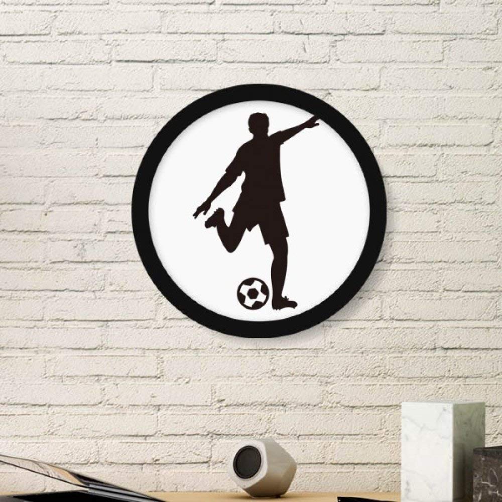 Sticker de football silhouette deco murale noire pour masquer les imperfections du mur medium