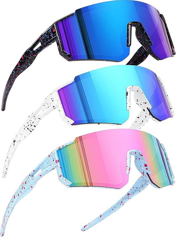 lentes de sol de béisbol para jóvenes, lentes de sol zapatillas para niños y niñas, lentes de ciclismo de softbol, ​​protección UV400