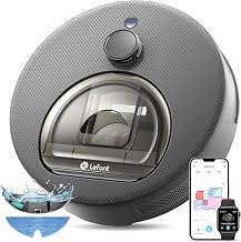 Lefant M330 Plus Robot Aspirateur Laveur Serpillière, 3en1, 5000Pa, Anti-emmêlement, Navigation LiDAR Précise, Zone Interdite Intelligente, Nettoyage Personnalisé, Idéal Sols Durs Tapis, APP/Alexa