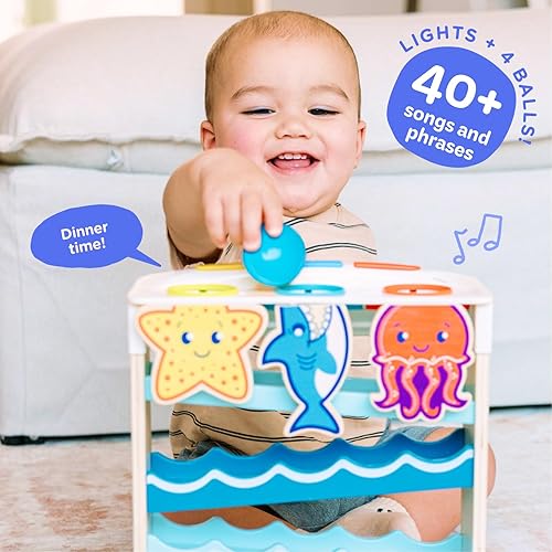 Miniatura 2 de Move2Play, Wooden Ocean Friends  Más de 30 canciones y frases de Fin-Tastic  Juguete musical para bebés y niños pequeños  Regalo de primer