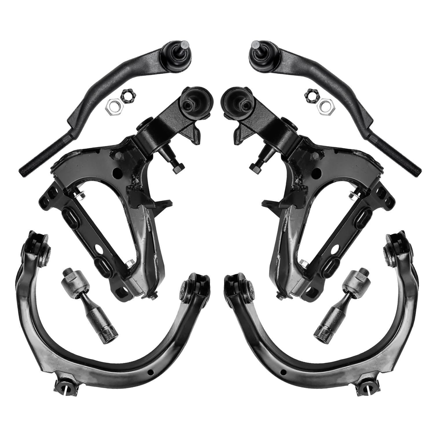 Detroit Axle - 8pc Front End Control Arms Kit for Chevy Trailblazer EXT